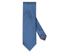 Krawatte aus Seide mit geometrischem Muster Mittelblau