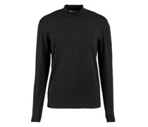 Softer Pullover mit Stehkragen, Viskose-Stretch Schwarz