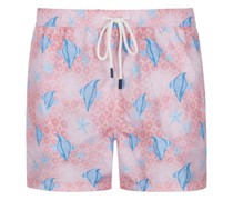 Leichte Badeshorts mit Karabinerhaken Pink