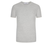 T-Shirt im Baumwolle-Leinen-Mix