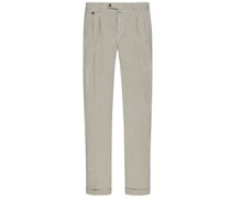 Chino mit filigranem Streifenmuster Taupe