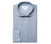 Eton Softes Hemd aus Merinowolle mit Pepita-Muster, Slim Fit