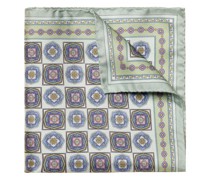 Einstecktuch aus Seide mit Medallion-Print Mint