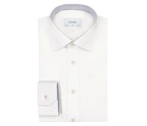 Eton Unifarbenes Hemd mit Ausputz, Slim Fit
