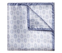Einstecktuch mit Paisley-Muster Hellblau
