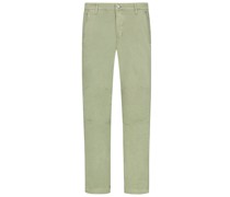 Chino mit Button-Fly, Hafen, Relaxed Fit Oliv