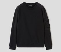 Sweatshirt mit Kontrast-Details Schwarz