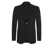 Ungefütterter Blazer aus Baumwolle, Loro-Piana-Qualität Schwarz