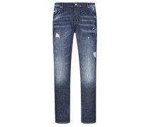 Jeans mit Destroyed-Effekt, Neckarau, Twisted Hellblau