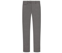 Chino Woll-Optik mit Stretchanteil und Umschlag Mittelgrau
