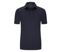 Softes Poloshirt Washed-Optik Marine