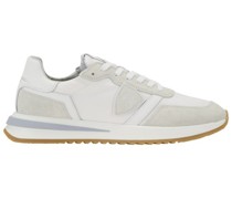 Sneaker mit Veloursleder-Details Weiß