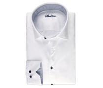 Hemd Twofold Super Cotton-Qualität mit Ausputz, Fitted Body Weiß
