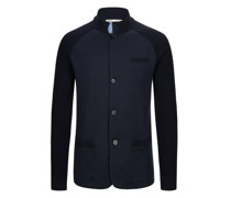 Strickjacke aus einem Baumwoll-Seidengemisch Marine
