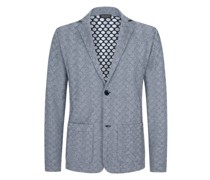 Strickjacke Sakko-Form Marine