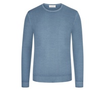 Pullover aus ultrafeiner Merinowolle, Vintage-Optik Hellblau