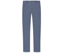 Chino mit Stretchanteil, Slim Fit Mittelblau