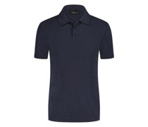 Softes Bouclé-Poloshirt Marine