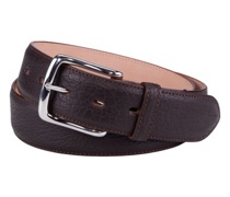 Gürtel Bison-Leder Dunkelbraun
