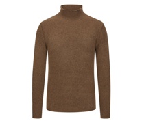 Superweicher Turtleneck-Pullover im Alpaka-Woll-Mix Braun