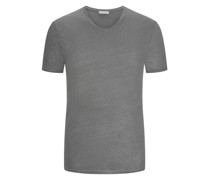 Kiefermann Leichtes T-Shirt aus Leinen mit weitem V-Ausschnitt