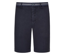 Bermuda im Leinen-Mix, Slim Fit Marine