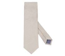 Seidenkrawatte mit geometrischem Muster Beige