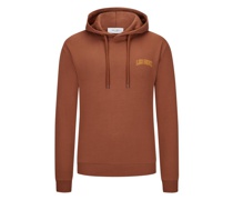 Hoodie mit kleiner Logo-Stickerei Orange