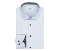 Hemd Twofold Super Cotton-Qualität mit Ausputz, Fitted Body Hellblau