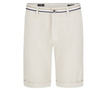 Mason's Stretch-Shorts mit Kontraststreifen und Umschlag, Slim Fit