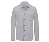 Overshirt Seersucker-Qualität mit Stretchanteil Marine