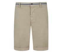 Bermudas aus einem Leinengemisch Beige