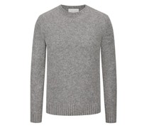 Flauschiger Pullover mit Alpaka-Anteil Rostrot