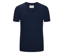 T-Shirt Jersey-Qualität mit V-Ausschnitt Marine
