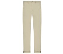 Baumwollchino mit Stretchanteil, Torino, Slim Fit Beige