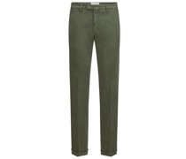 Chino mit Stretchanteil, Slim Fit Oliv