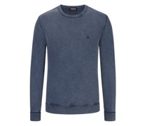 Sweatshirt Washed-Optik Blau