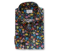 Stenströms Hemd aus Twofold Super Cotton mit Allover-Blüten-Print, Fitted Body