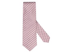 Gemusterte Seidenkrawatte mit feiner Struktur Pink