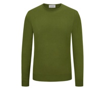 Leichter Pullover mit Natural-Stretch aus Merinowolle Grün