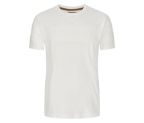 Softes T-Shirt mit frontseitigem Prägedruck Offwhite