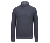 Gran Sasso Bicolor Rollkragenpullover in Reiskornstrick