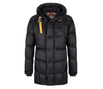 Daunenparka Bold mit Kapuze und Sherpa-Fleece Schwarz