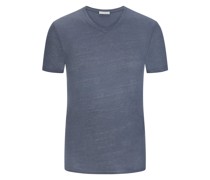Kiefermann Leichtes T-Shirt aus Leinen mit weitem V-Ausschnitt