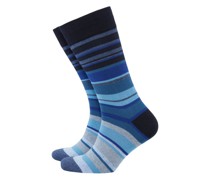 Socken aus einem Baumwollgemisch mit Streifen Blau