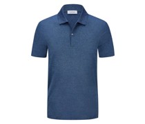 Gran Sasso Poloshirt mit Fineliner-Muster aus merzerisierter Baumwolle