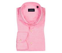 Leichtes Leinenhemd mit Haifischkragen, Modern Fit Pink