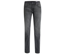 Baldessarini Graue Jeans in dezenter Used-Optik, Regular Fit
