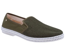 Loafer im Strickmuster Oliv