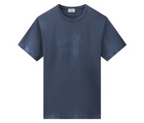 Woolrich T-Shirt aus Baumwolle mit schattiertem Label-Print
